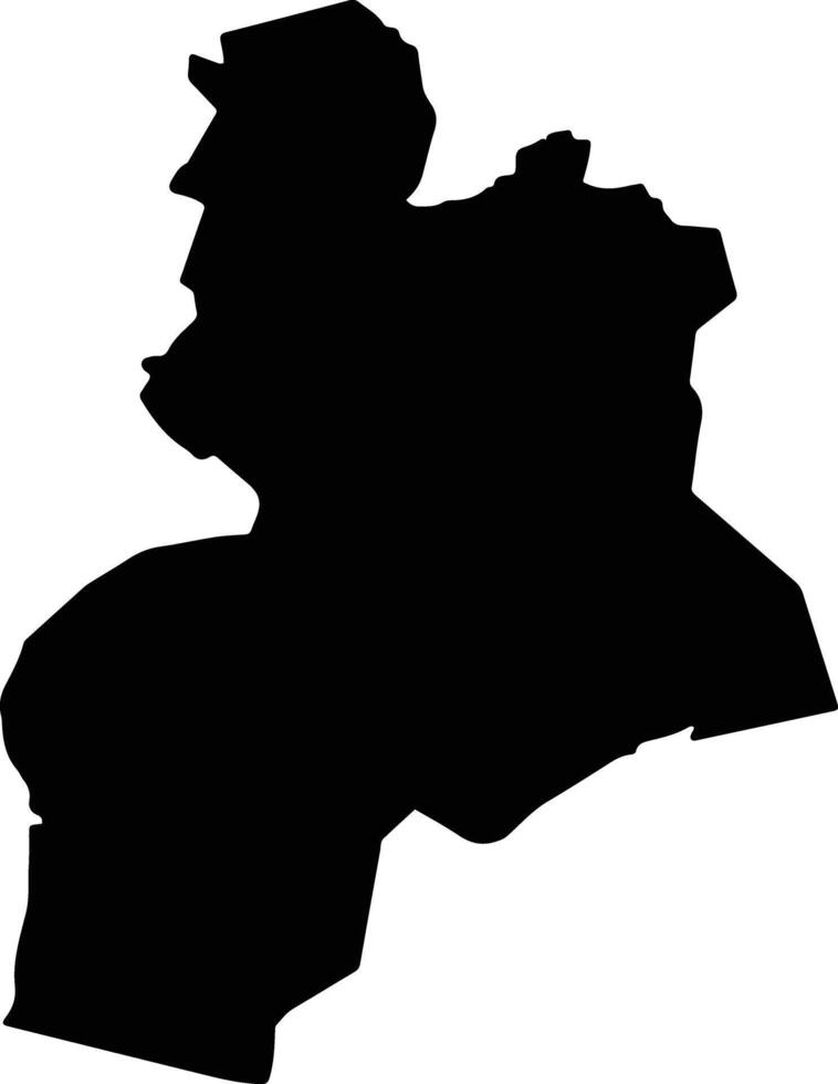 WILAYAT BAHLA Oman silhouette map vector