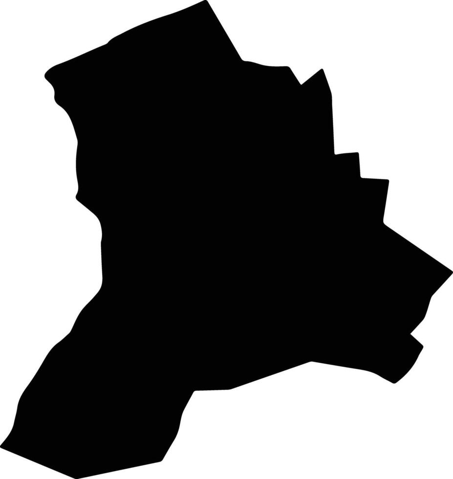 WILAYAT AS SUNAYNAH Oman silhouette map vector