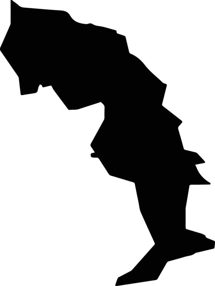 WILAYAT BIDBID Oman silhouette map vector