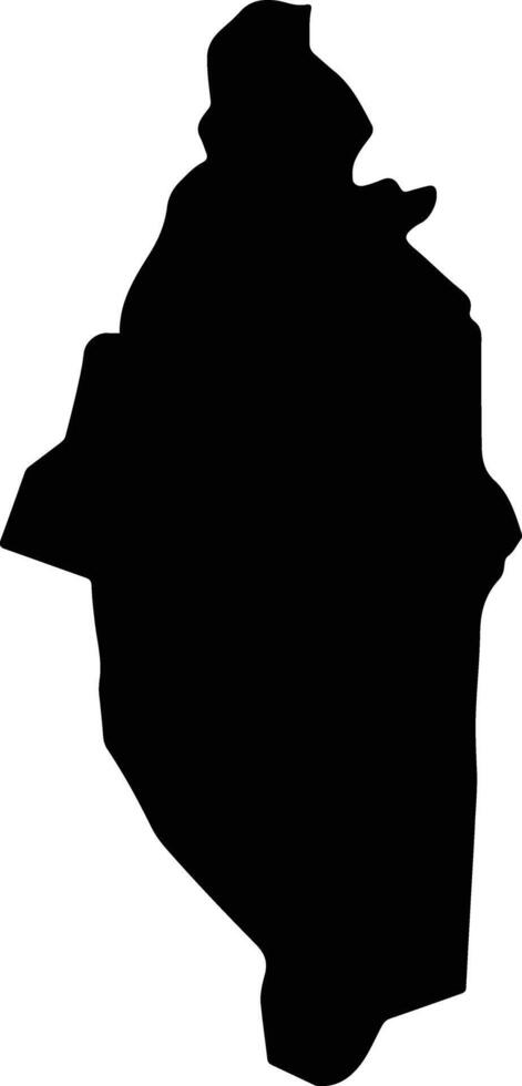 WILAYAT BIDIYAH Oman silhouette map vector