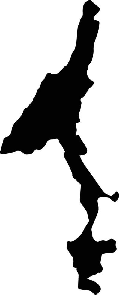 WILAYAT BUKHA Oman silhouette map vector