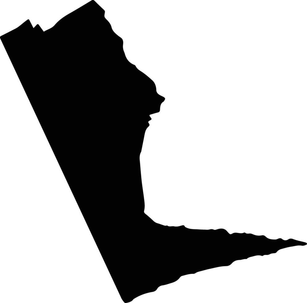 WILAYAT DALKUT Oman silhouette map vector