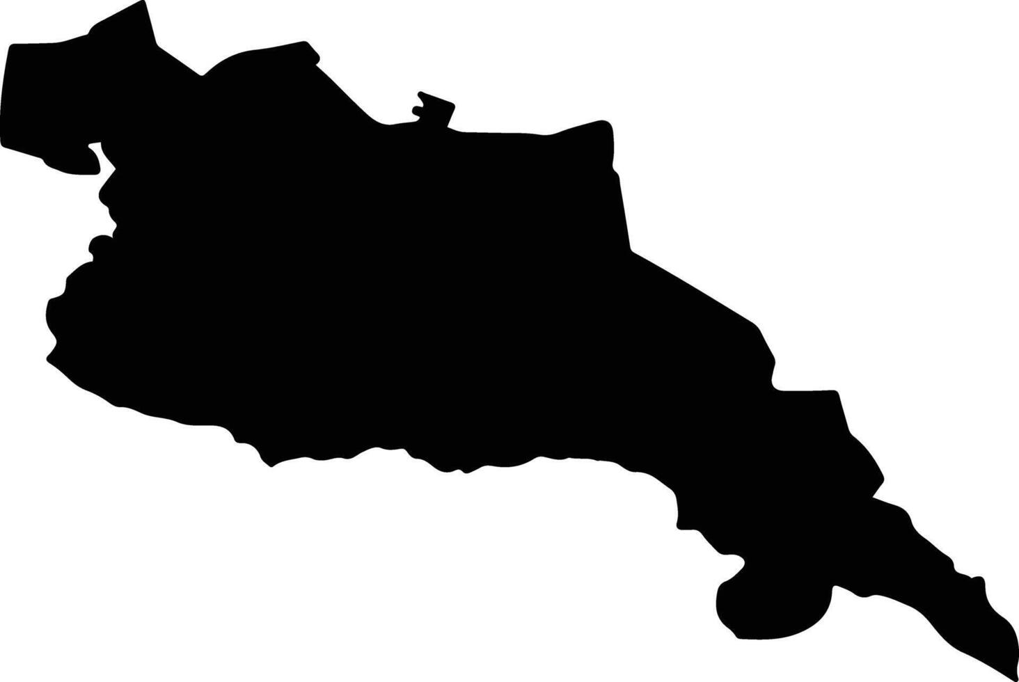WILAYAT DAMA WA AT TAIYIN Oman silhouette map vector