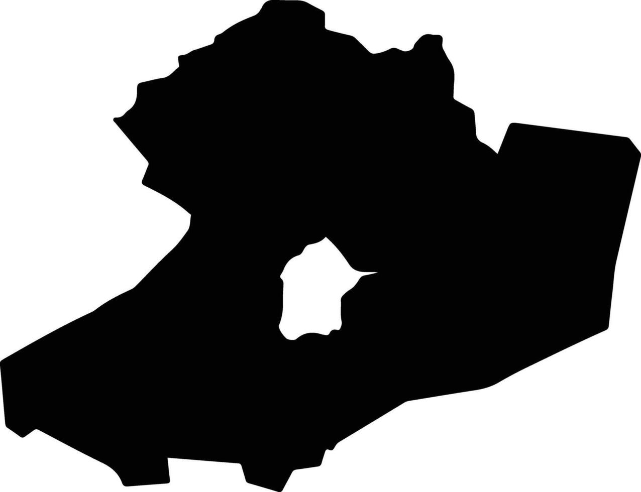 WILAYAT MADHA Oman silhouette map vector