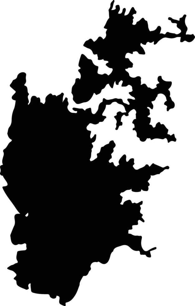 WILAYAT KHASAB Oman silhouette map vector
