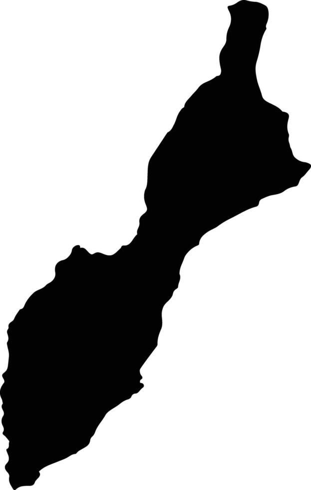 WILAYAT MASIRAH Oman silhouette map vector