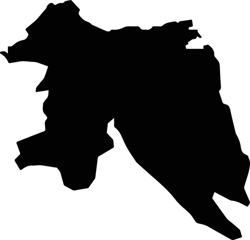 WILAYAT MUTRAH Oman silhouette map vector