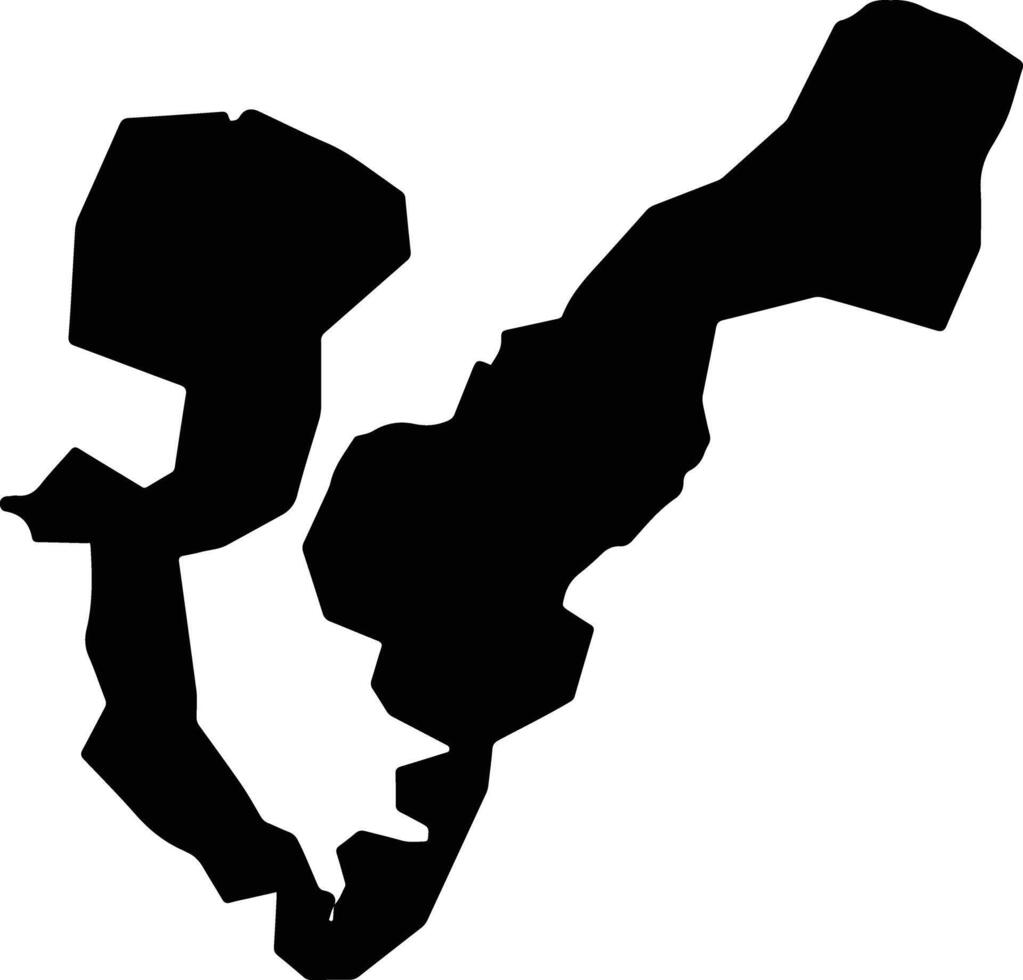 WILAYAT NAKHAL Oman silhouette map vector