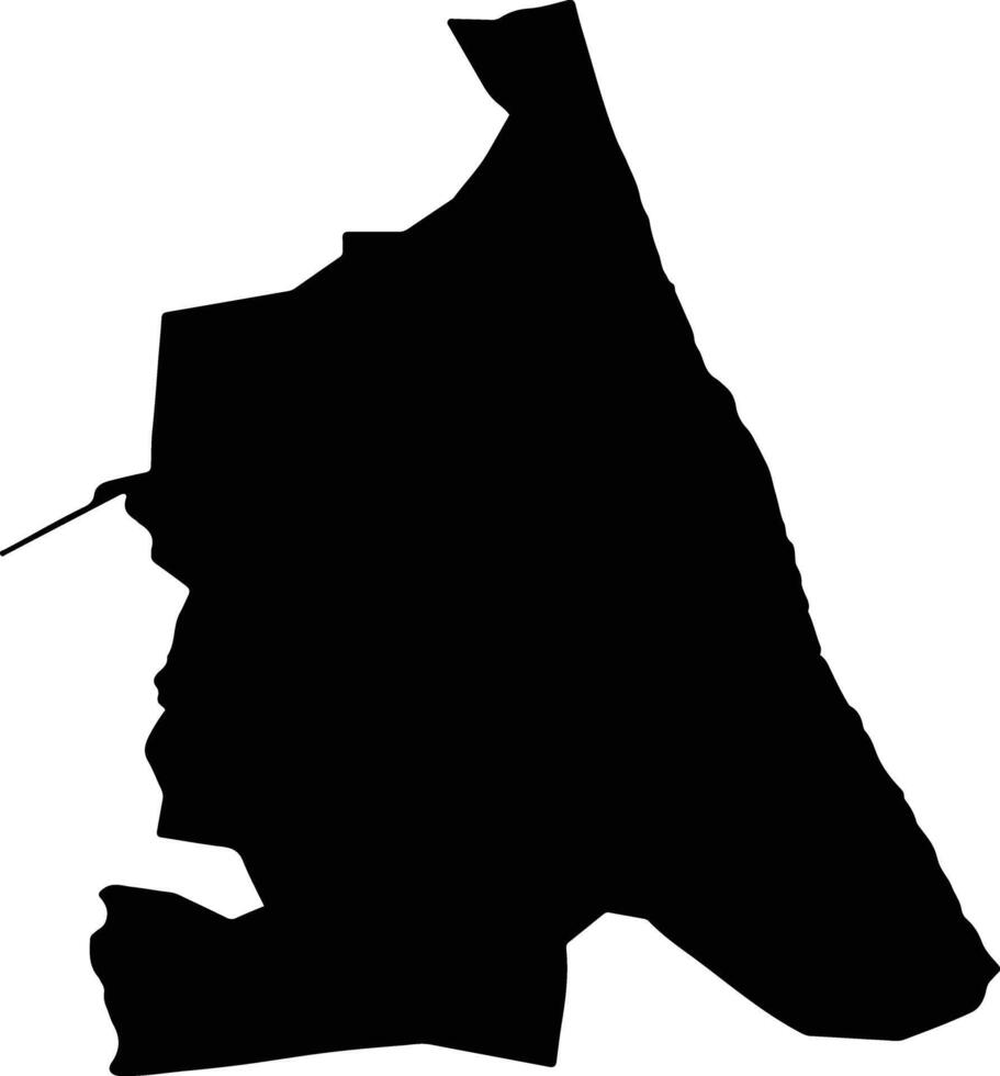 WILAYAT SHINAS Oman silhouette map vector