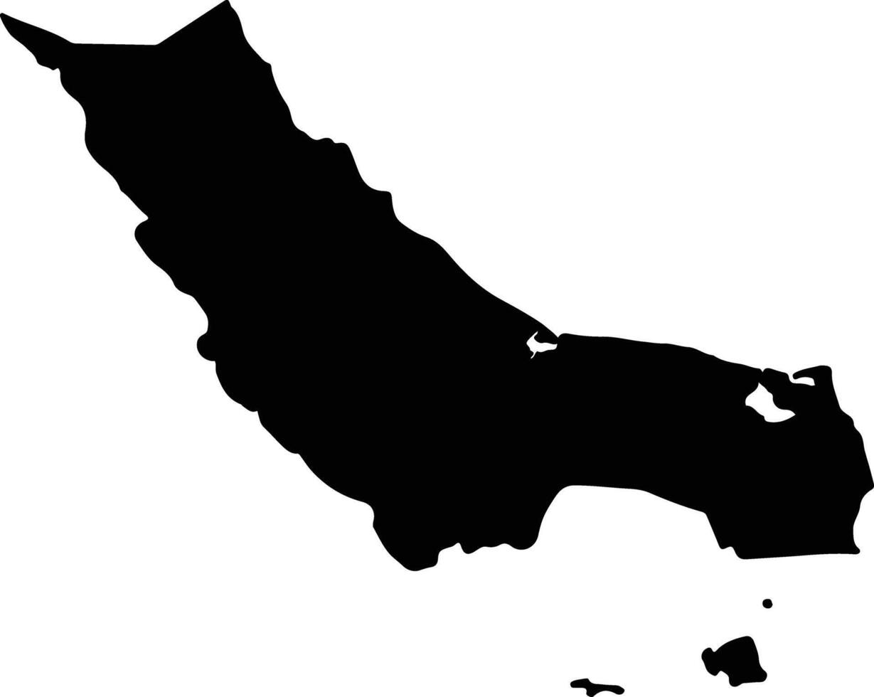 WILAYAT SUR Oman silhouette map vector