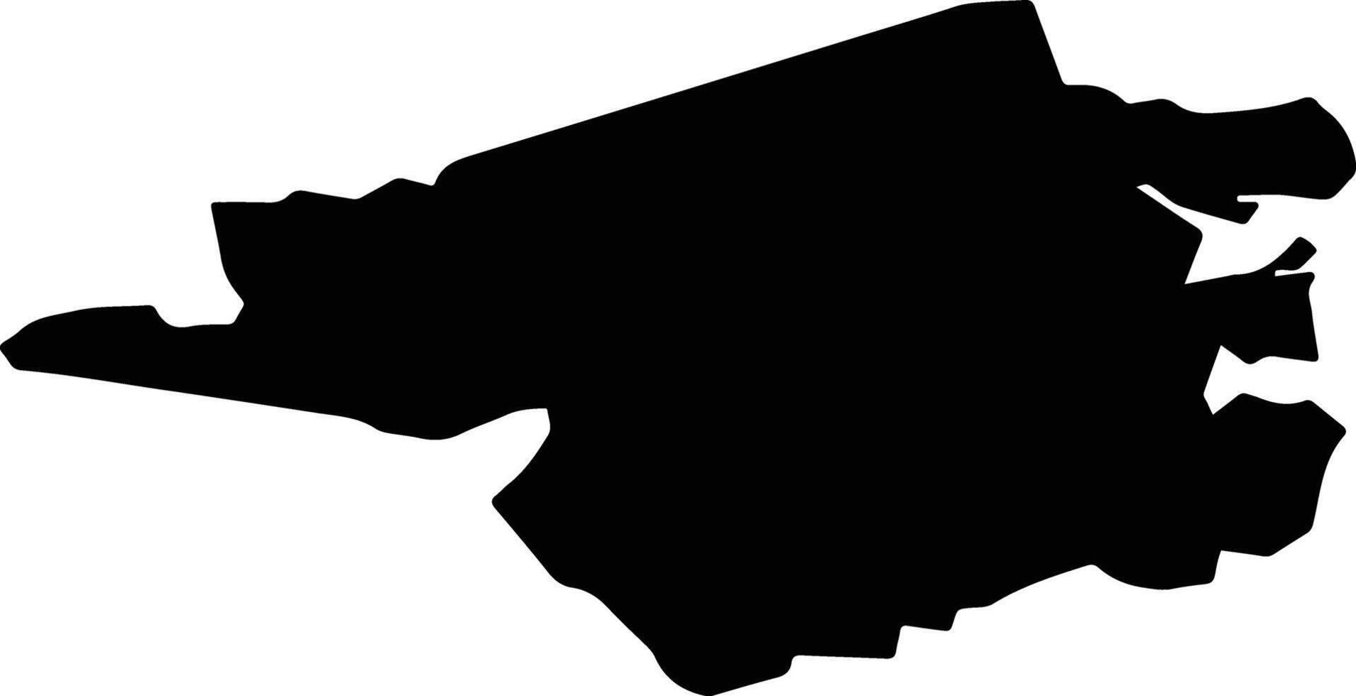 Willoughby Australia silhouette map vector