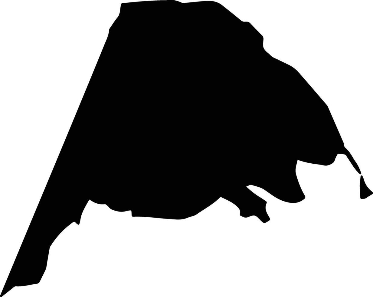 Windsor Castle Jamaica silhouette map vector