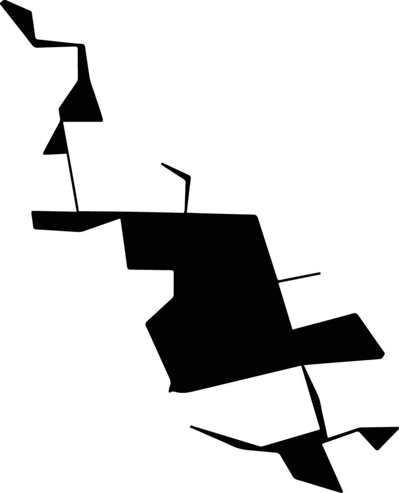 Wista Kuwait silhouette map vector