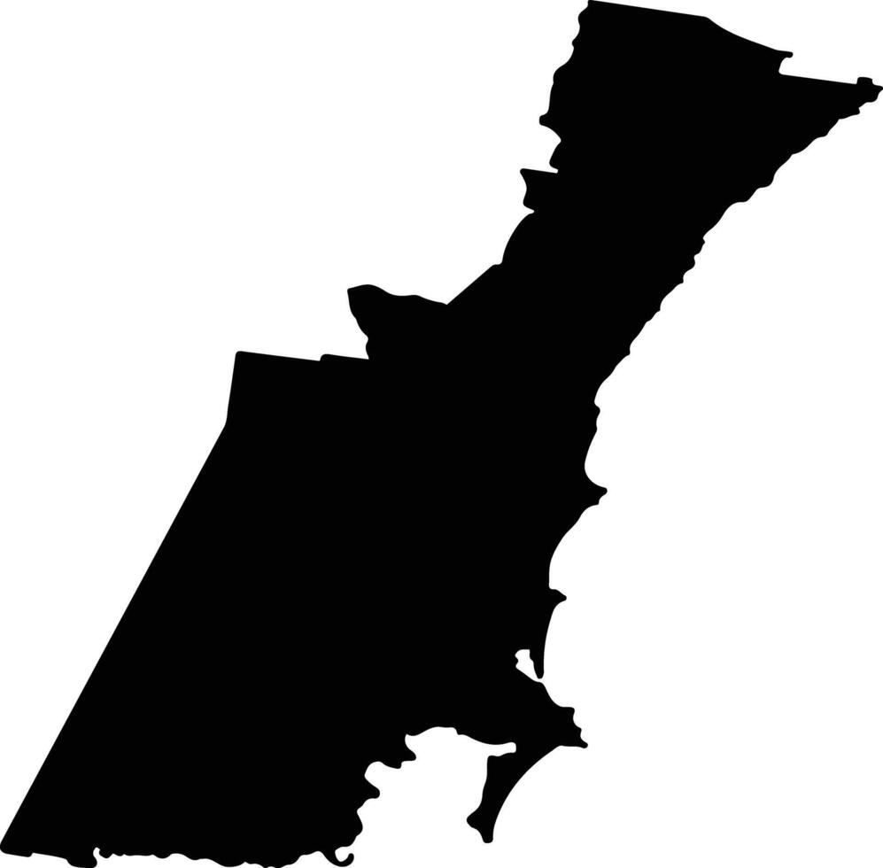 Wollongong Australia silhouette map vector
