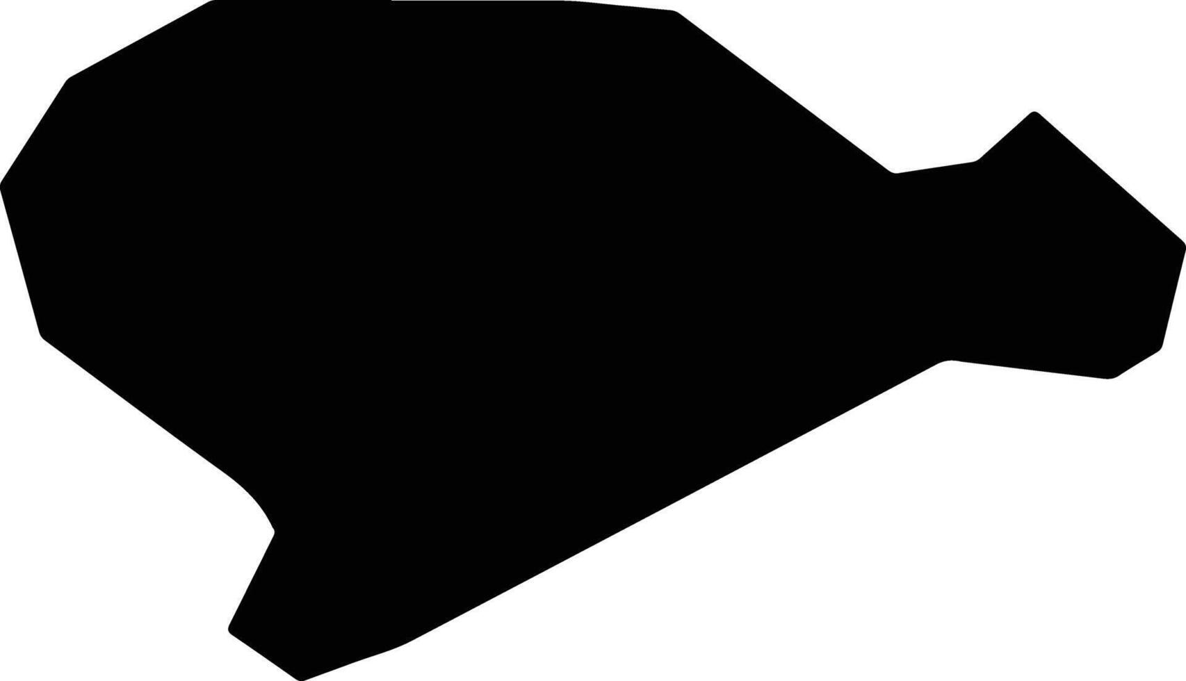 Wonsan City North Korea silhouette map vector