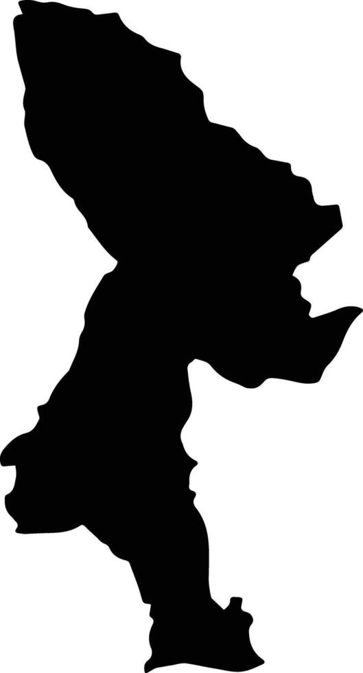 Woodpark Jamaica silhouette map vector
