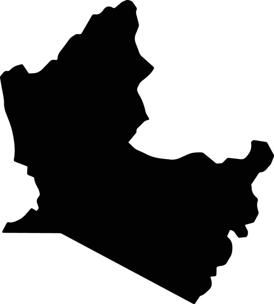 Woodsville Jamaica silhouette map vector