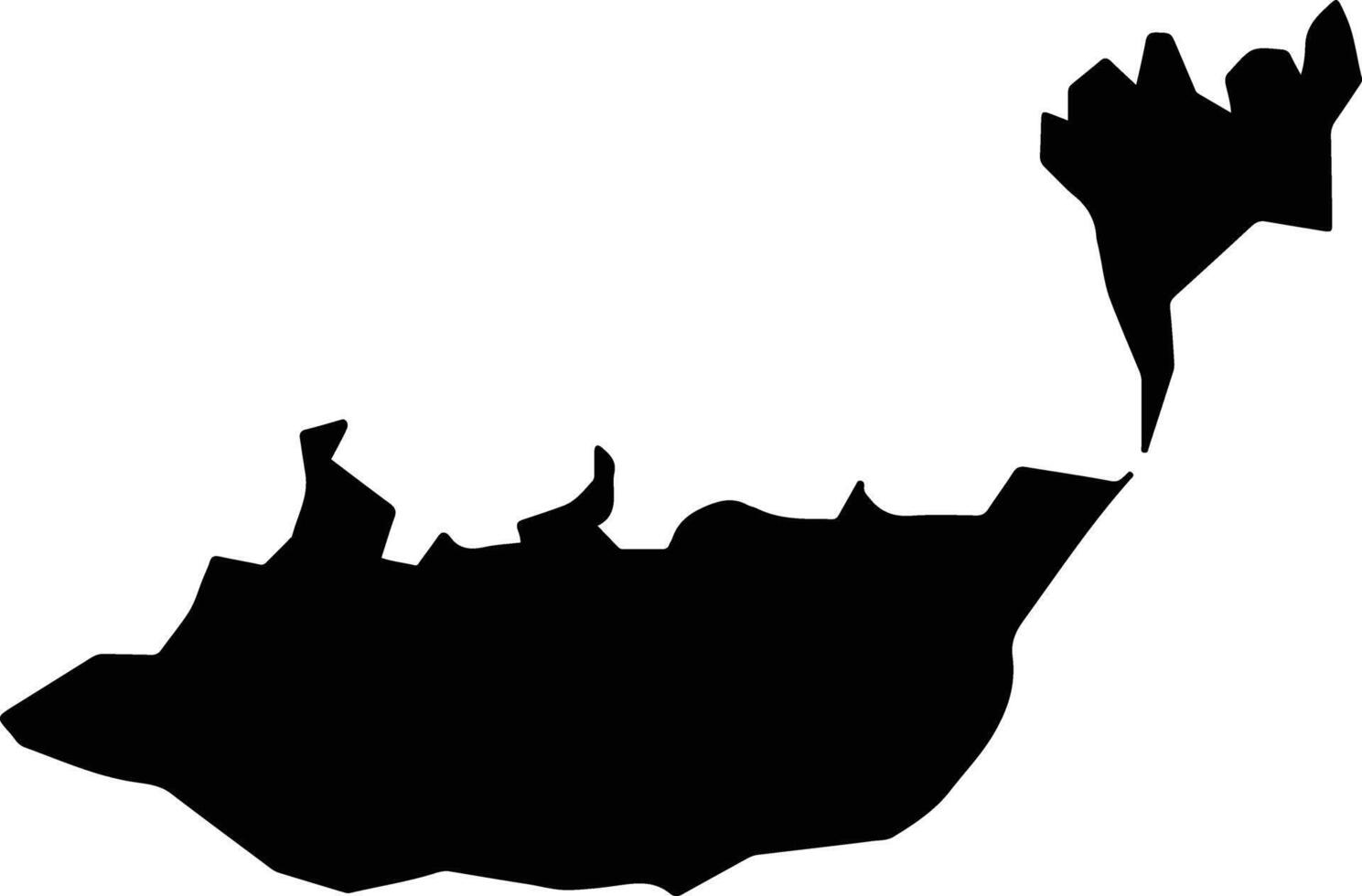 Woollahra Australia silhouette map vector
