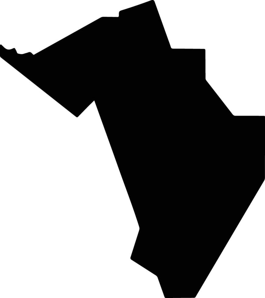 Wosera Gawi District Papua New Guinea silhouette map vector