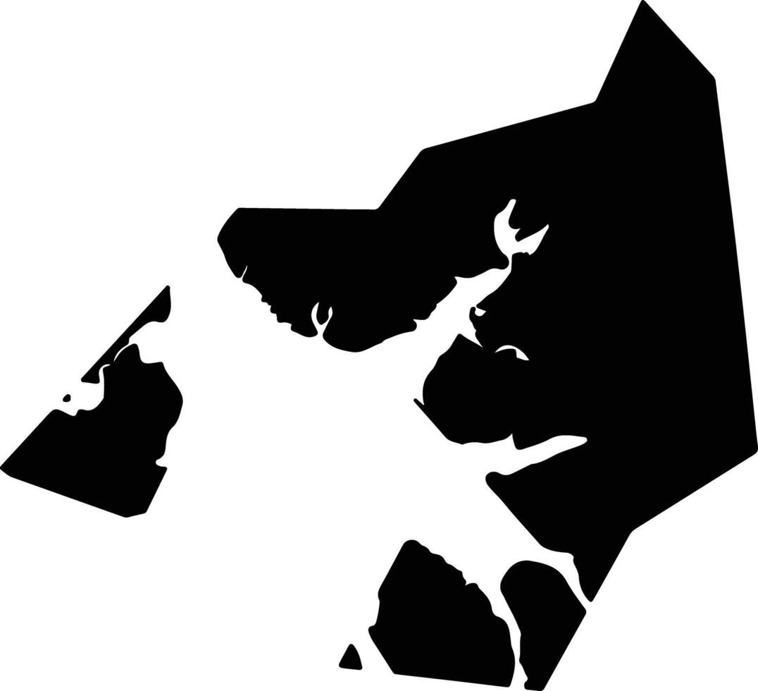 Wouri Cameroon silhouette map vector