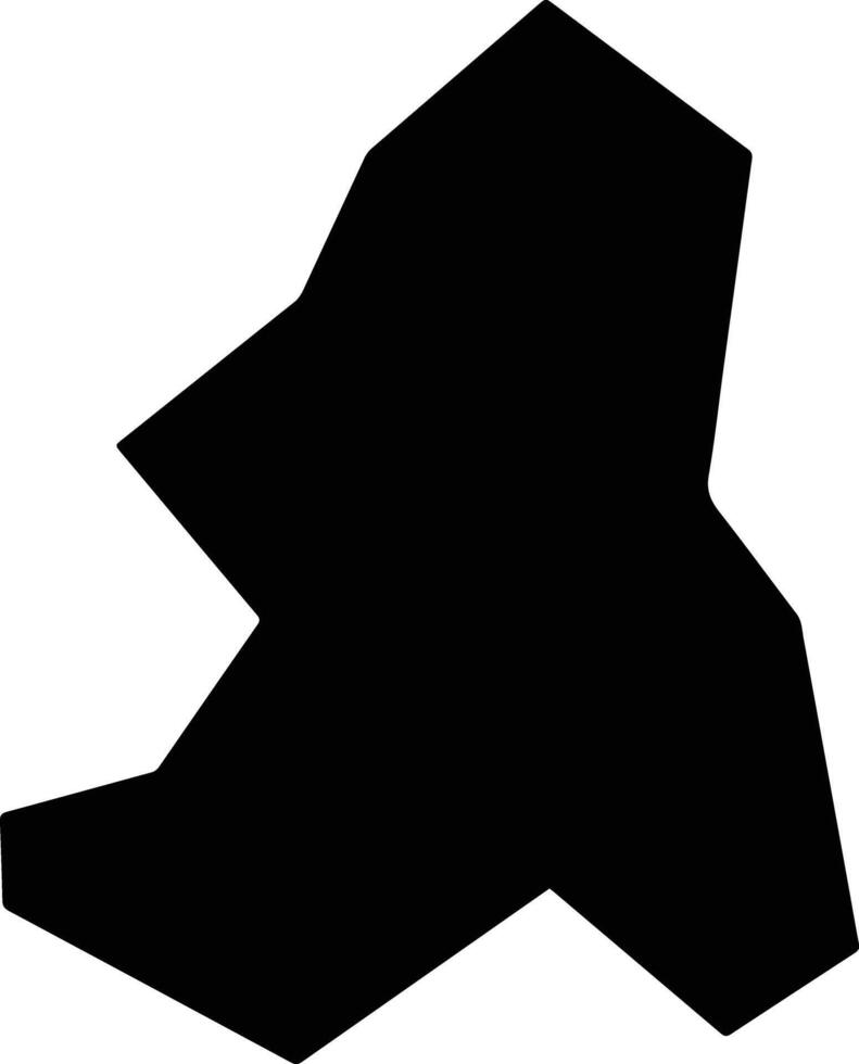 Wudingxian China silhouette map vector