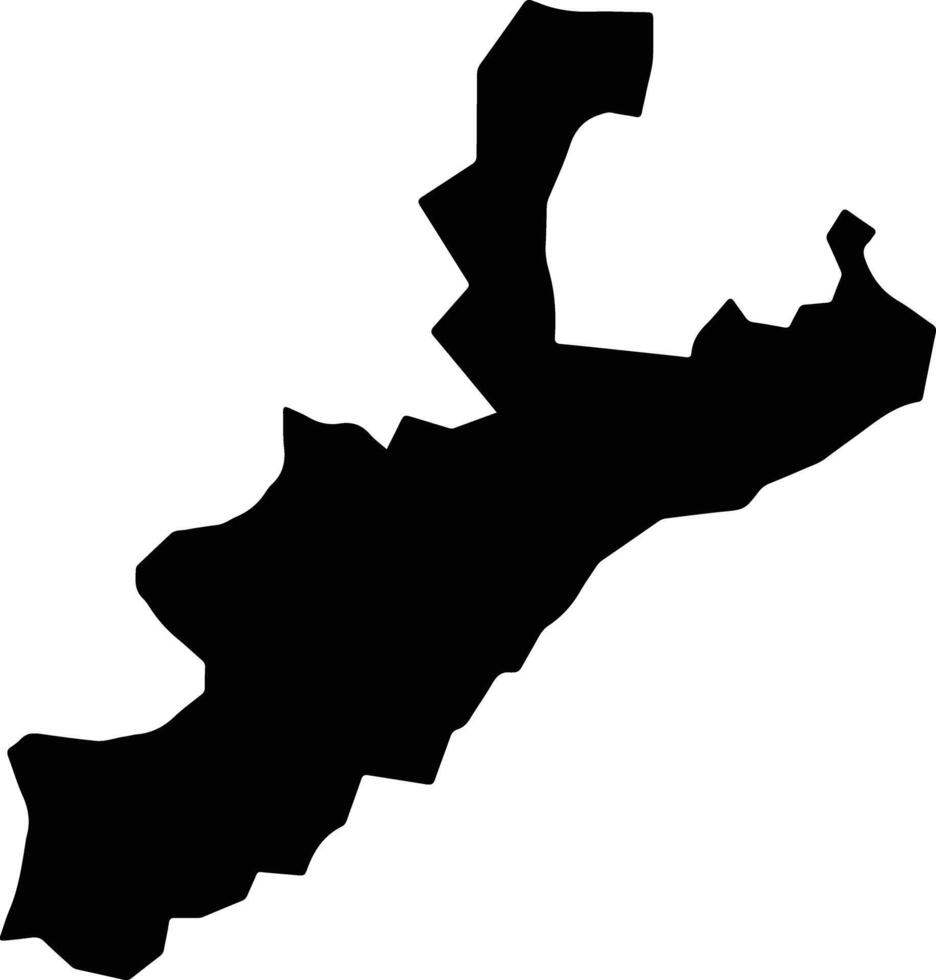 Wujal Wujal Australia silhouette map vector