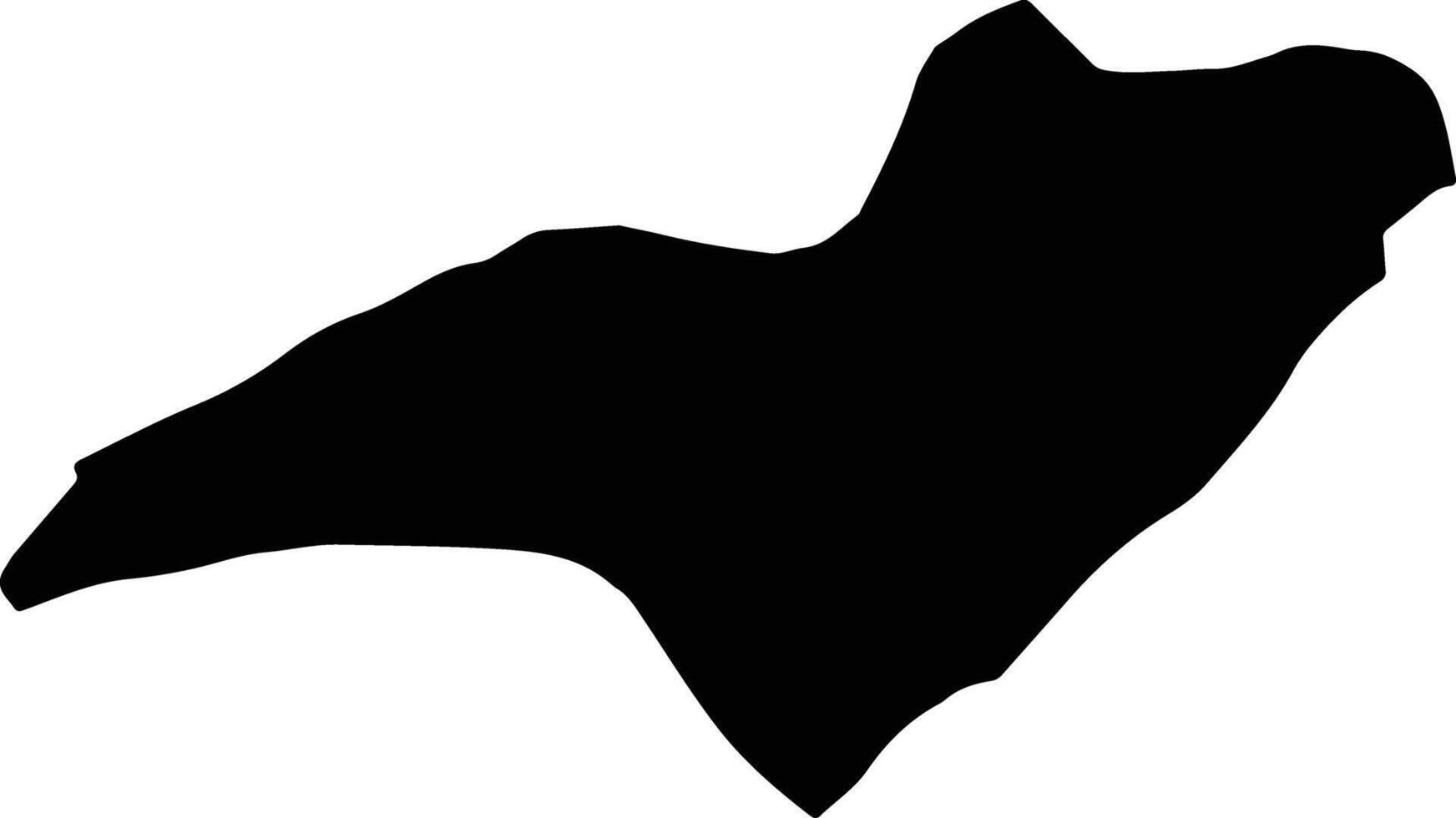 Wukari Nigeria silhouette map vector