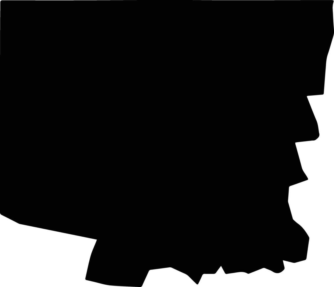 Wundanyi Kenya silhouette map vector