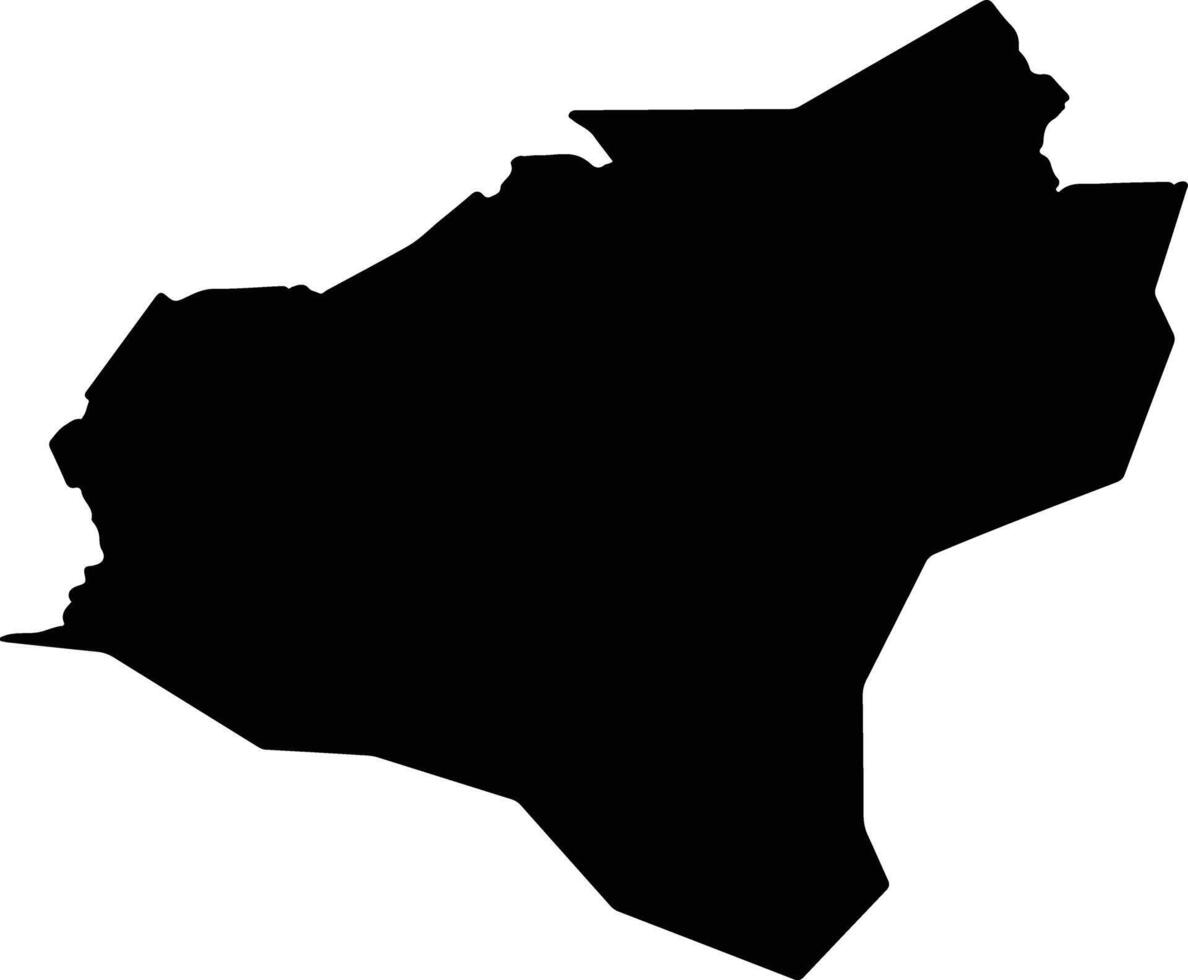 Wuqiaxian China silhouette map vector