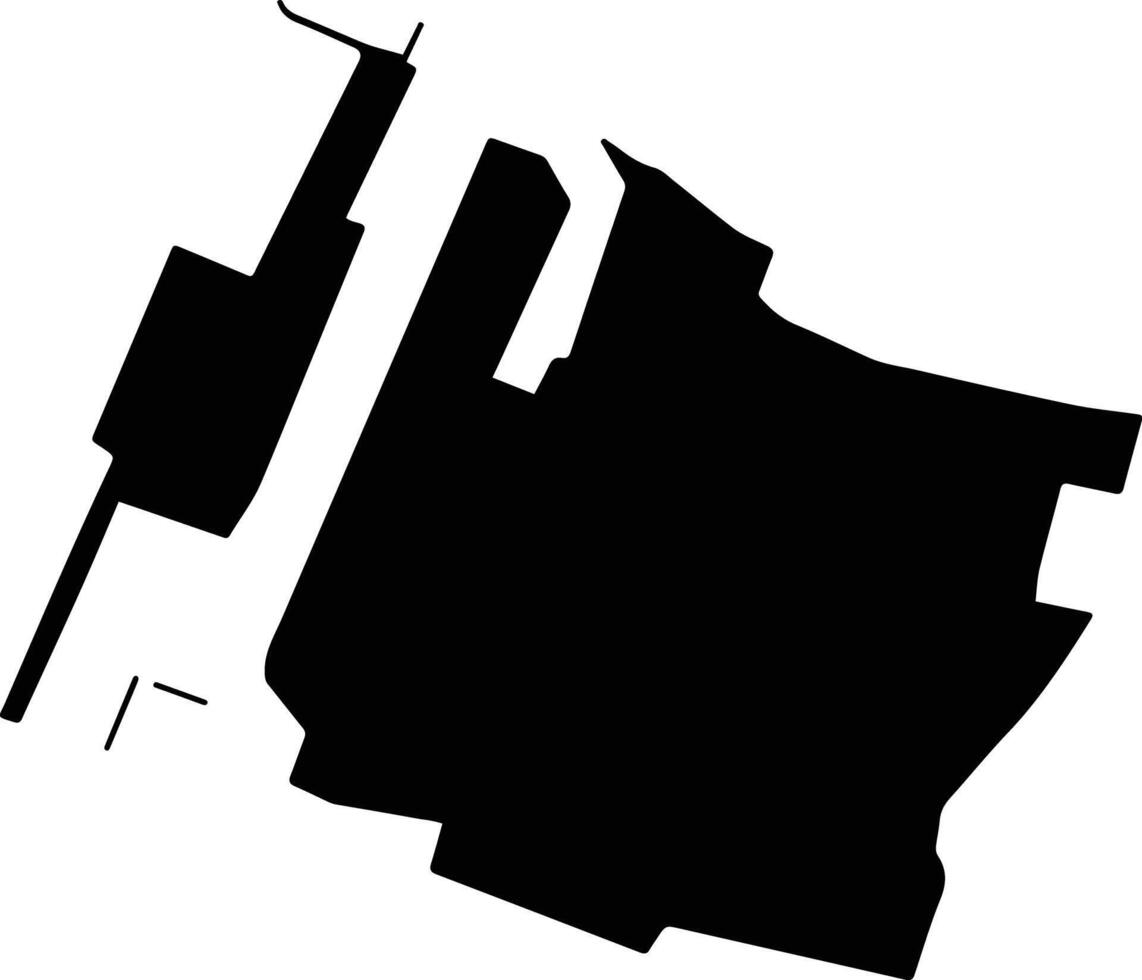 Wuqi District Taiwan silhouette map vector