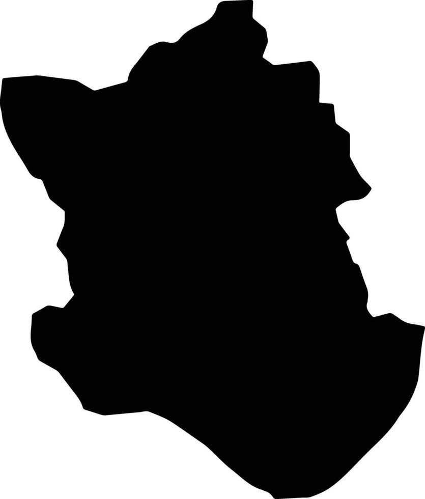 Wusab As Safil Yemen silhouette map vector