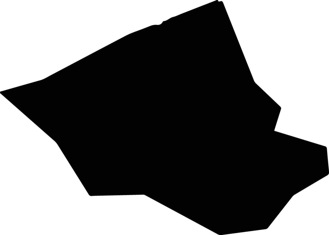 Wushenxian China silhouette map vector