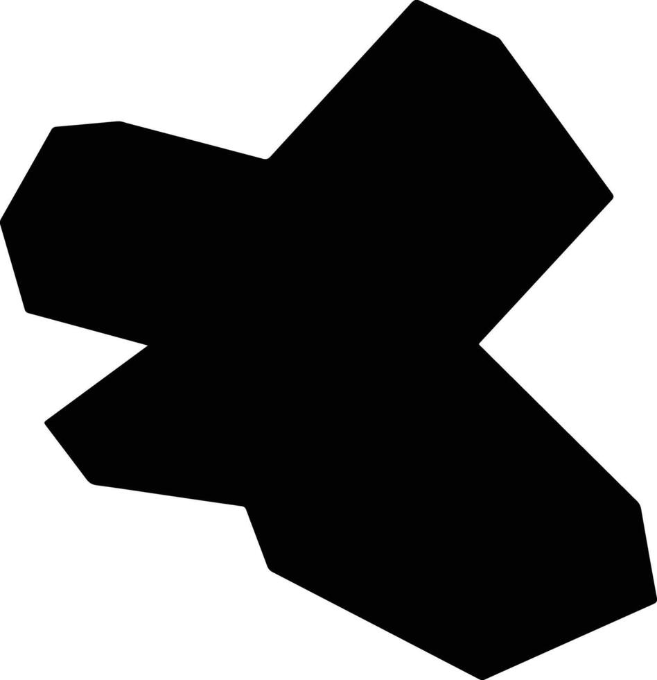 Wushongxian China silhouette map vector