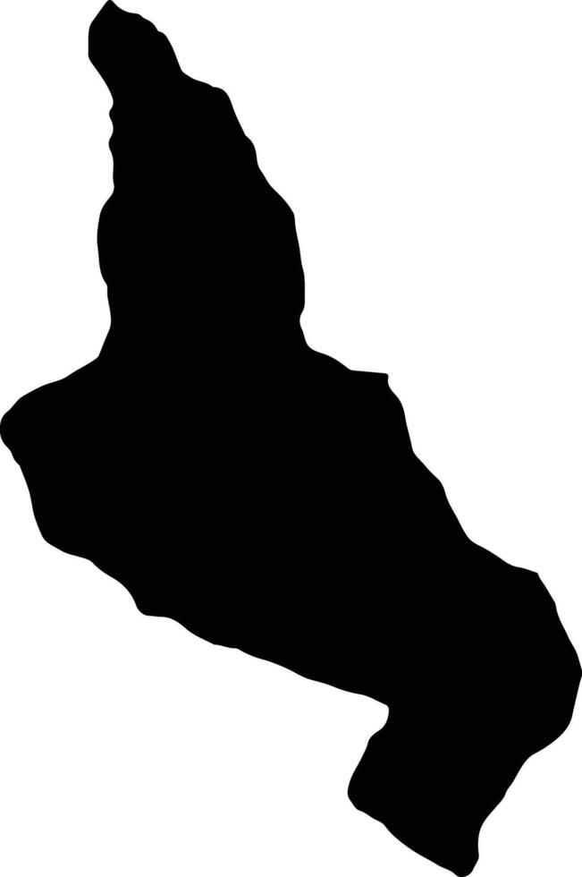 Xa Muteba Angola silhouette map vector