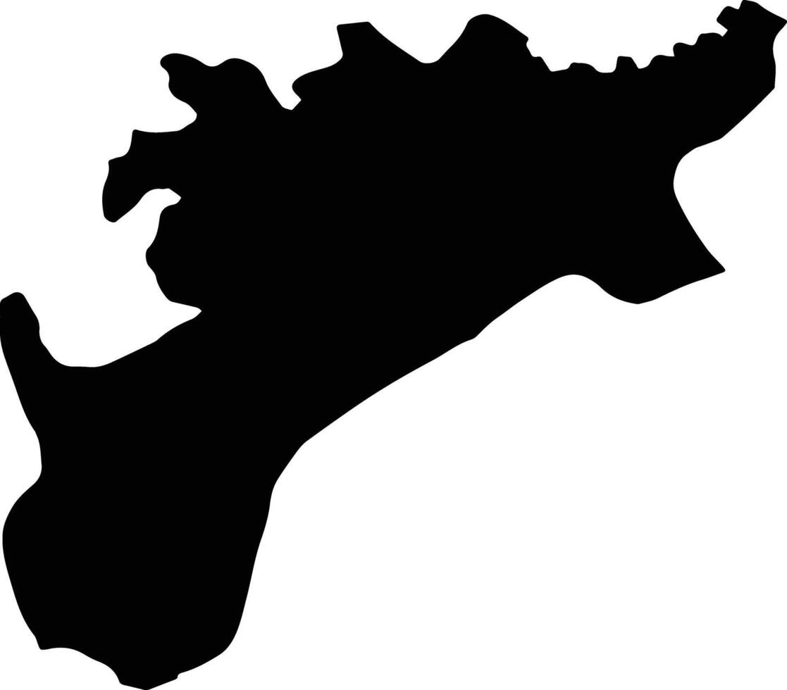 Xaybuly Laos silhouette map vector