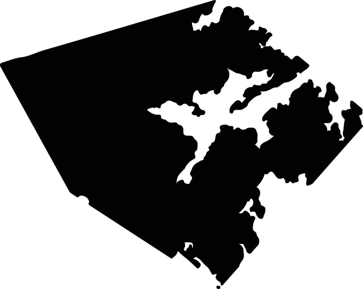 Xianggang China silhouette map vector