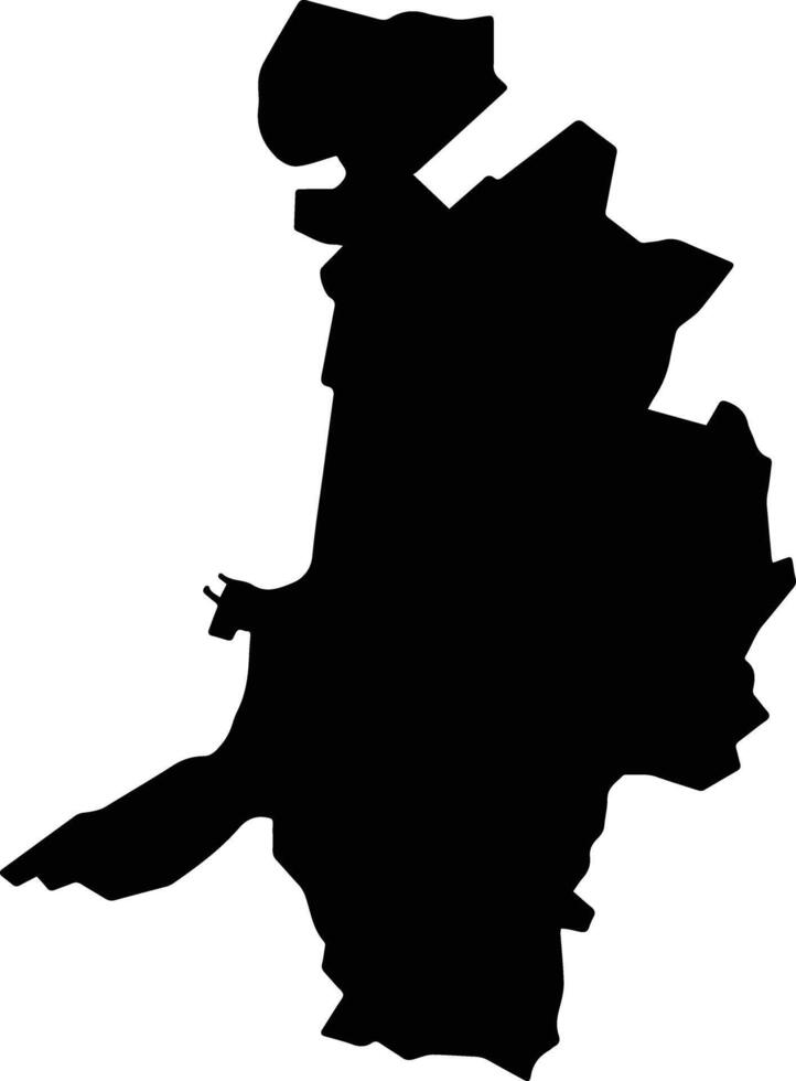 Xiangshan District Taiwan silhouette map vector