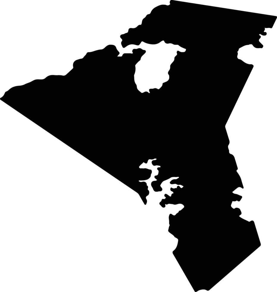 Xiangshanxian China silhouette map vector
