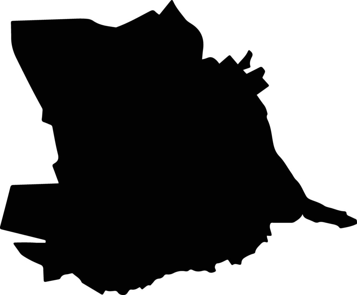 Xilitla Mexico silhouette map vector