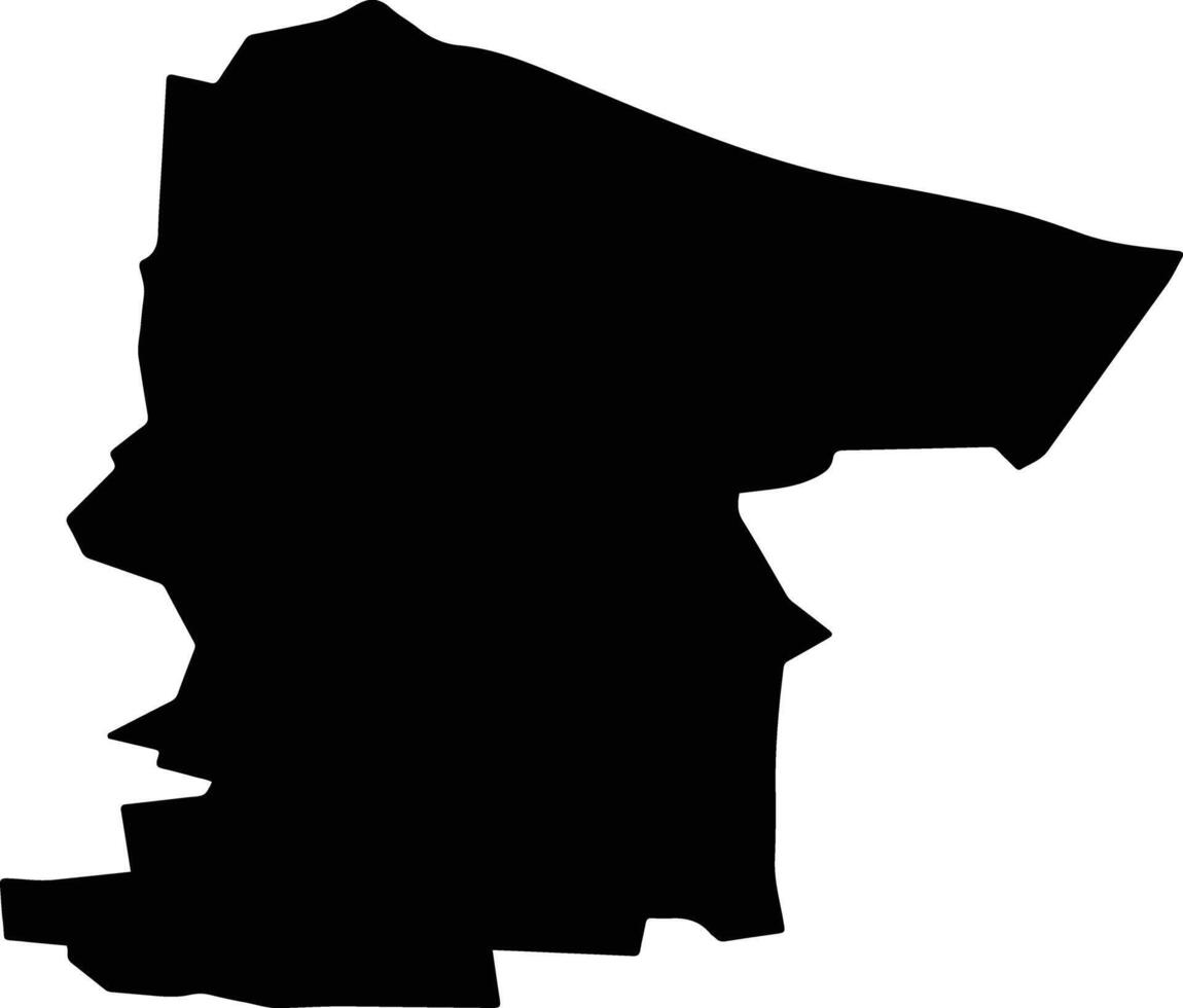 Xiluo Taiwan silhouette map vector