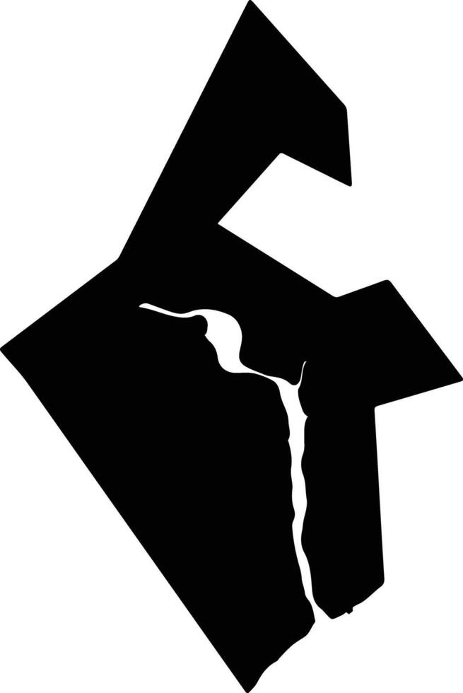 Xinhuishi China silhouette map vector
