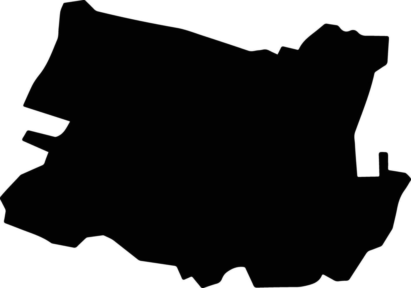 Xitun District Taiwan silhouette map vector