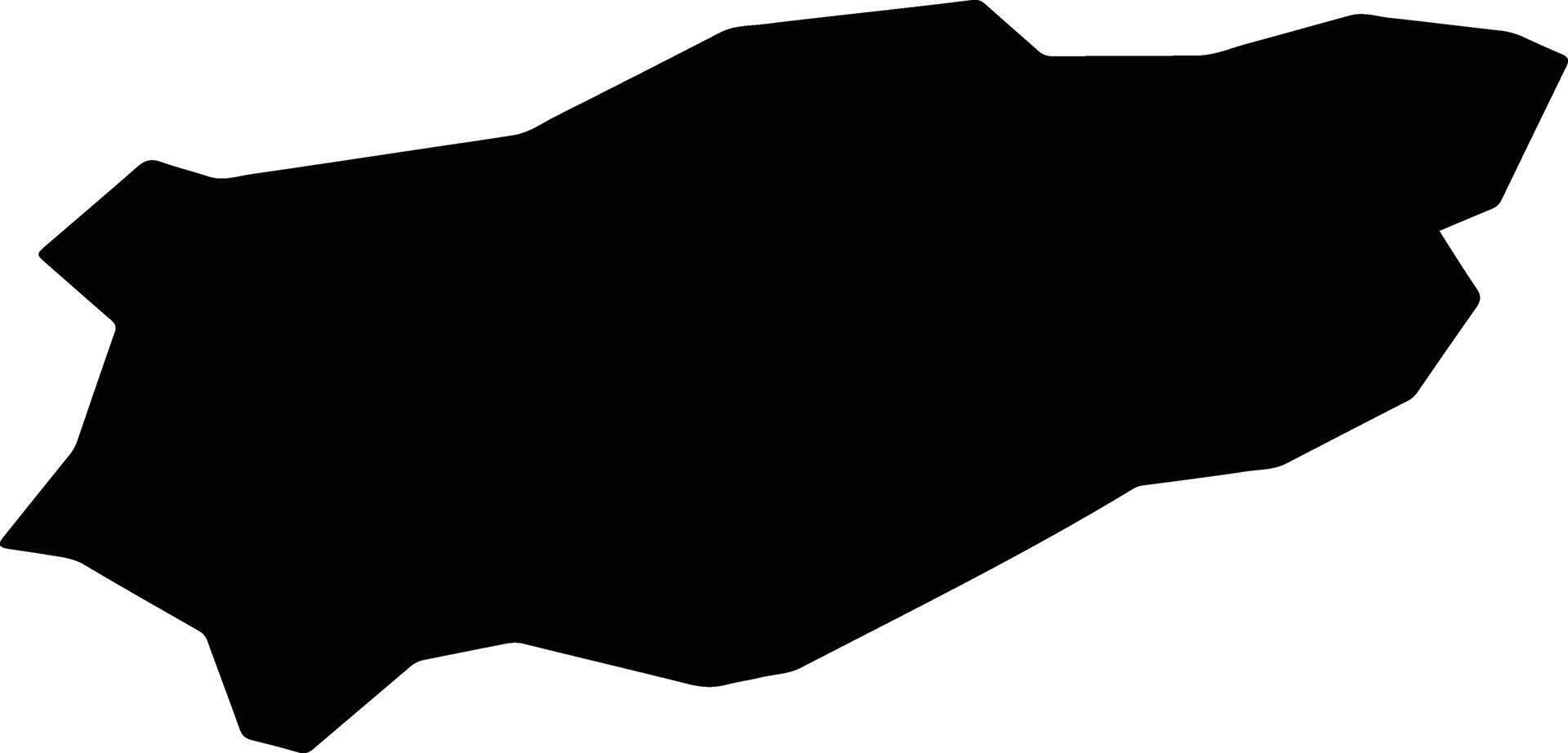Xiwuzhumuqinqi China silhouette map vector