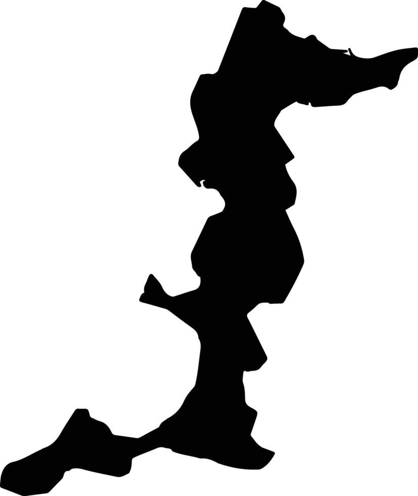 Xiyu Town Taiwan silhouette map vector