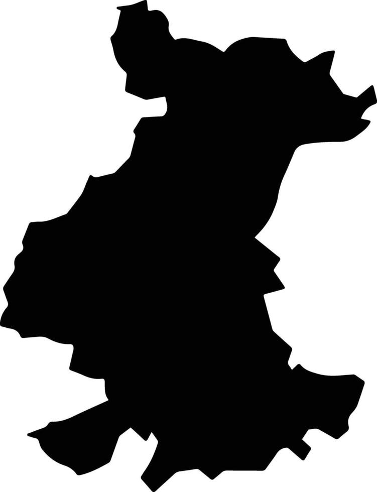 Xochiatipan Mexico silhouette map vector