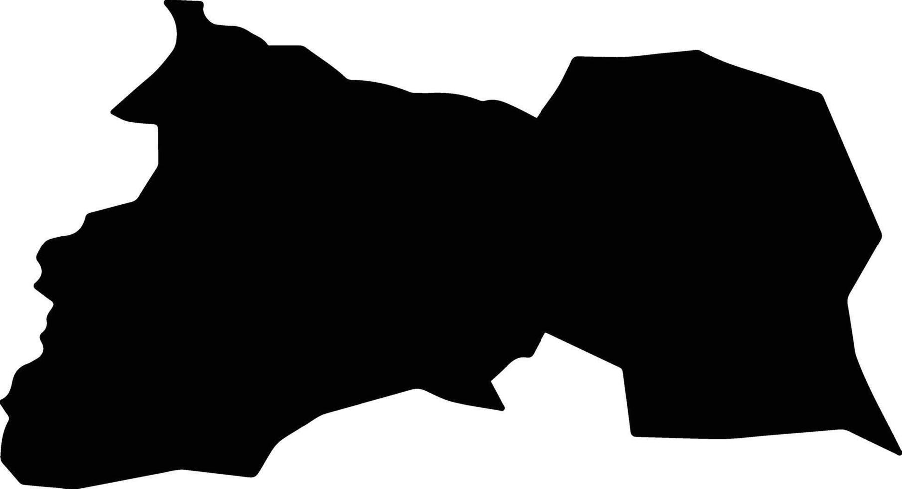 Xongor Mongolia silhouette map vector