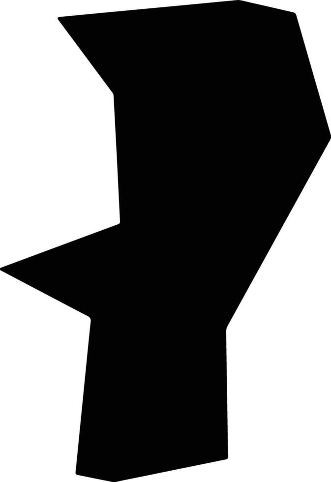 Xuyongxian China silhouette map vector