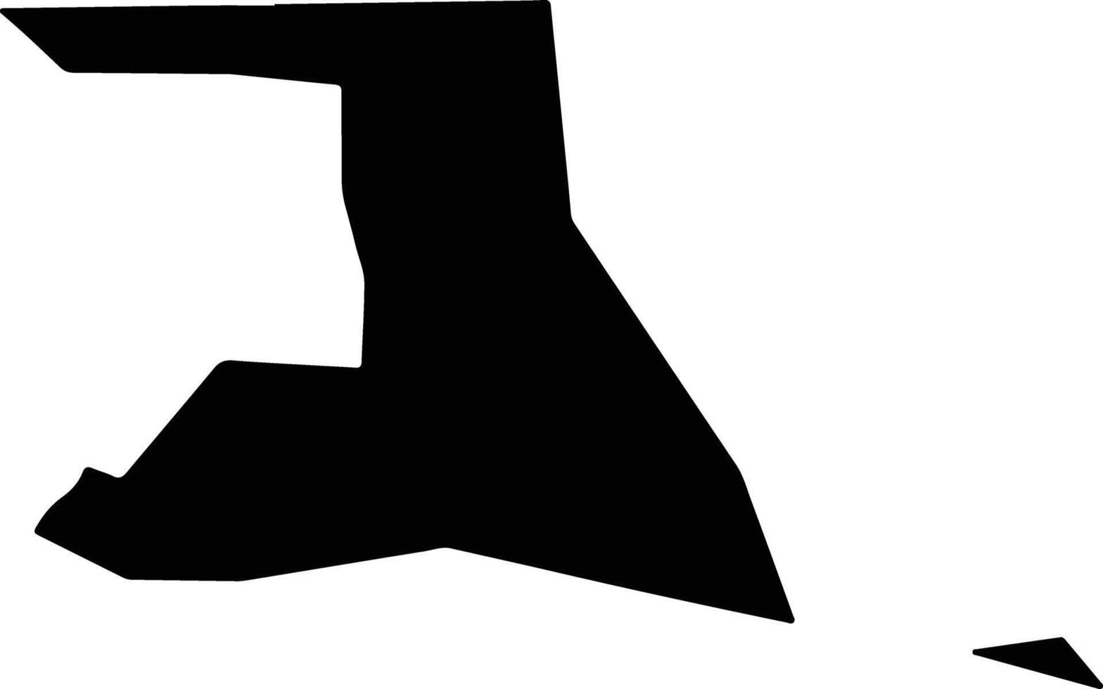Xylofagou Cyprus silhouette map vector