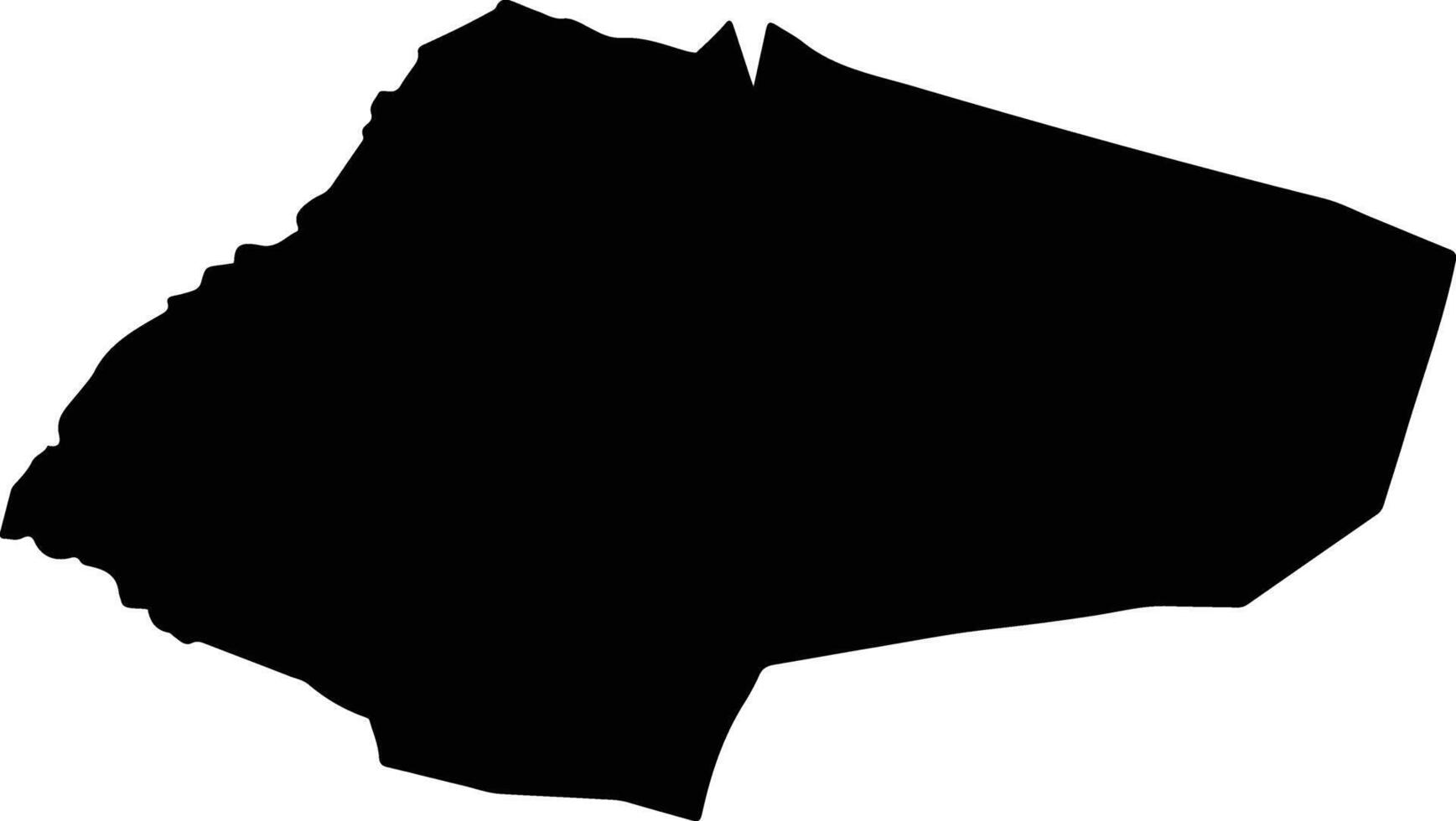 Yabroud Syria silhouette map vector
