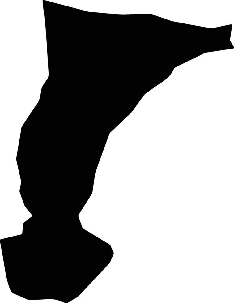 Yagba East Nigeria silhouette map vector